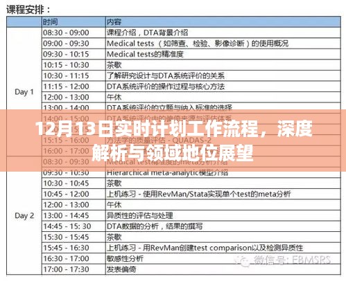 12月13日实时计划工作流程，深度解析及领域地位展望