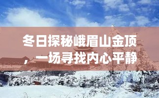 冬日峨眉山金顶探秘，雪域之旅中寻求内心平静之旅