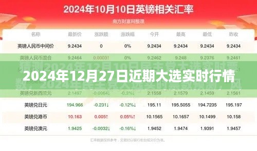 2024大选倒计时，最新实时行情解析