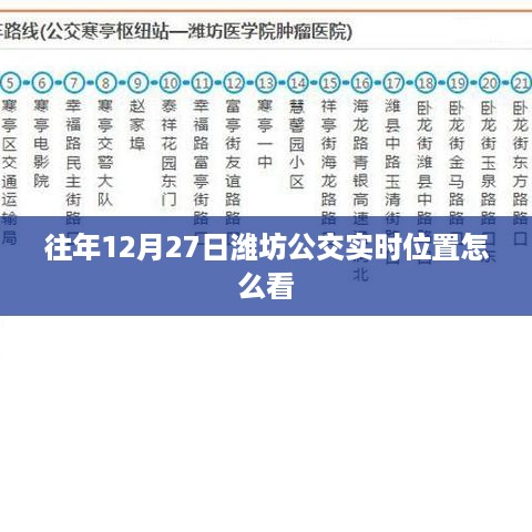 潍坊公交实时位置查询指南，往年12月27日出行必备