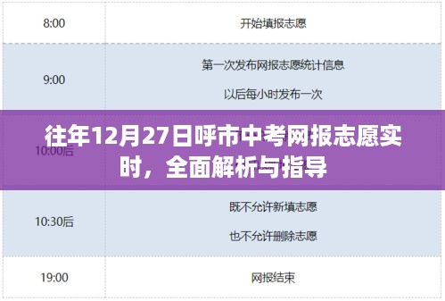 呼市中考网报志愿实时解析与指导，历年12月27日重点解读