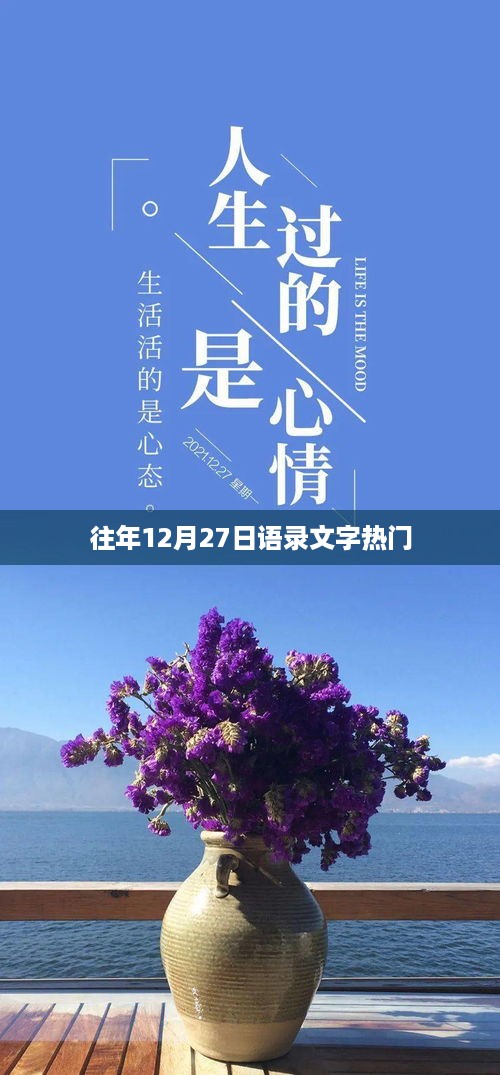 年终语录盘点，历年十二月二十七日的文字精华回顾