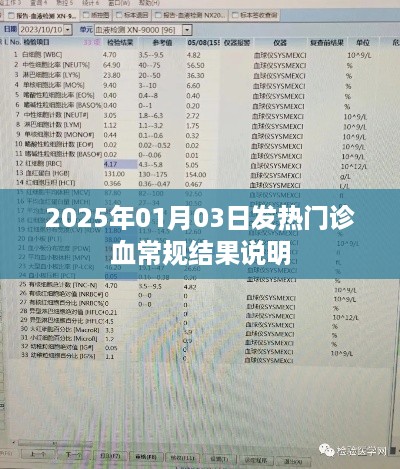 2025年1月3日发热门诊血常规结果解析