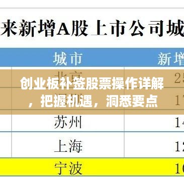 创业板补签股票操作详解，把握机遇，洞悉要点