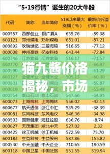 猫九酱价格揭秘，市场定位与价值深度解析