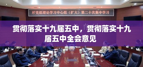 贯彻落实十九届五中，贯彻落实十九届五中全会意见 