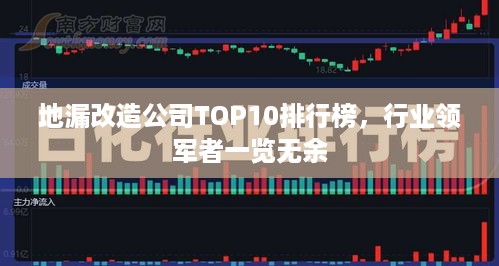 地漏改造公司TOP10排行榜，行业领军者一览无余