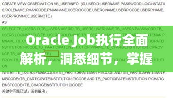 Oracle Job执行全面解析，洞悉细节，掌握关键要素