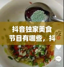 抖音独家美食节目有哪些，抖音有个美食家 