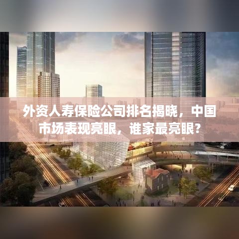 外资人寿保险公司排名揭晓，中国市场表现亮眼，谁家最亮眼？