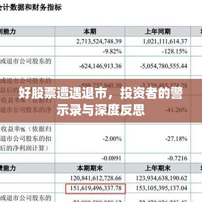 好股票遭遇退市，投资者的警示录与深度反思