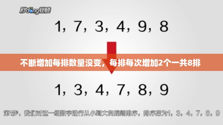 不断增加每排数量没变，每排每次增加2个一共8排 